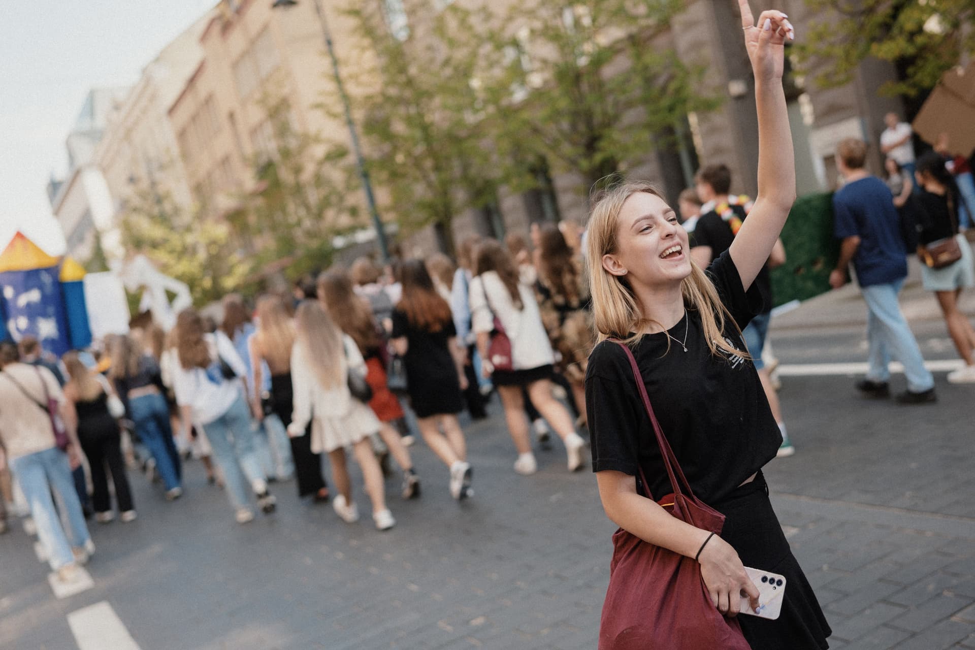 VU student at student parade