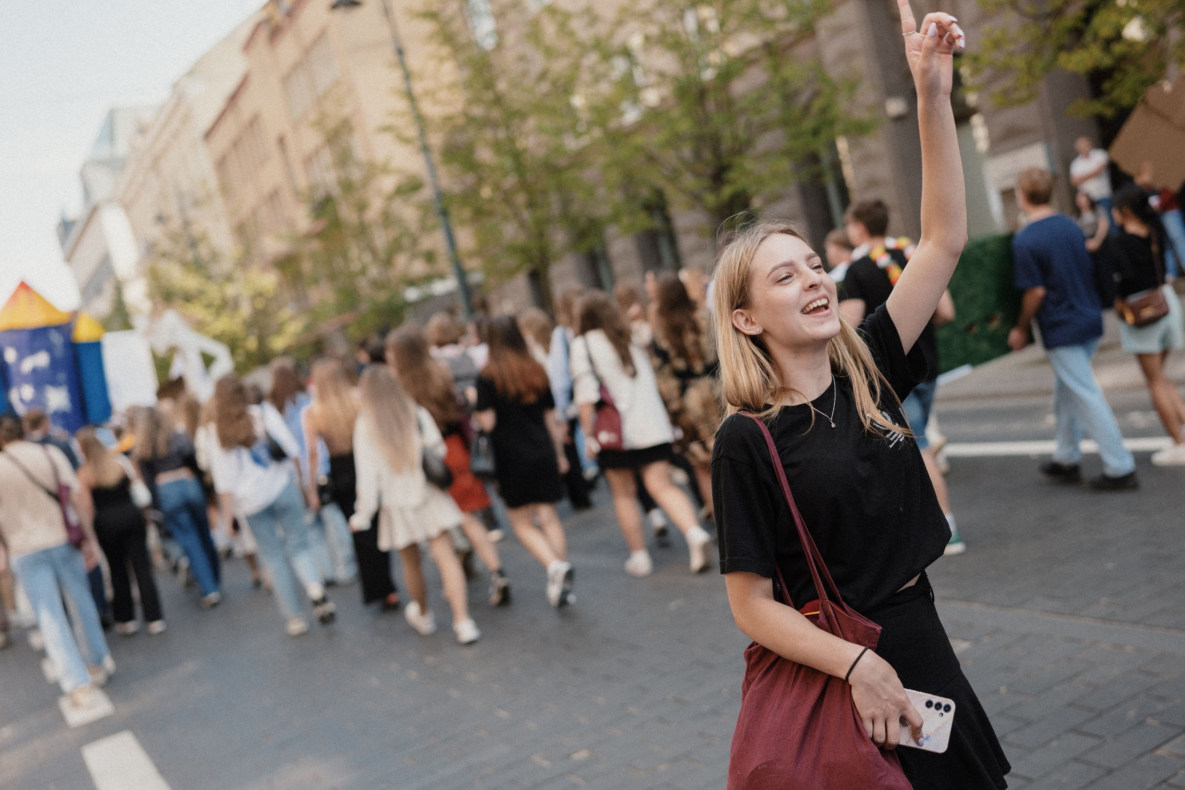VU student at student parade